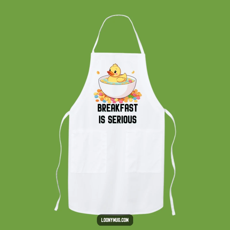 Funny Rubber Duck Cereal Apron: Cook with Quirky Style