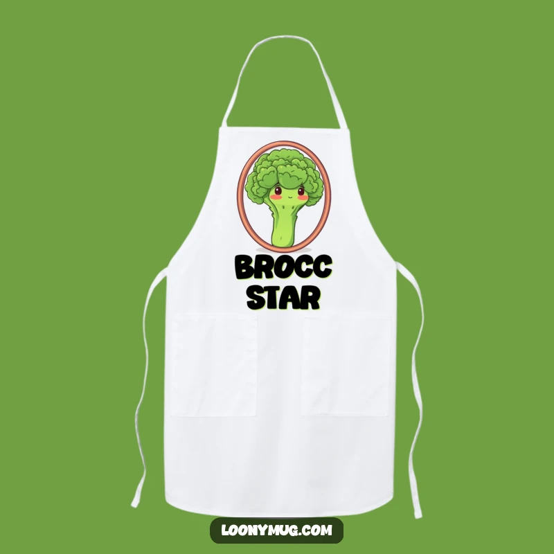 Funny Proud Broccoli Mirror Apron - Hilarious Kitchen Gift