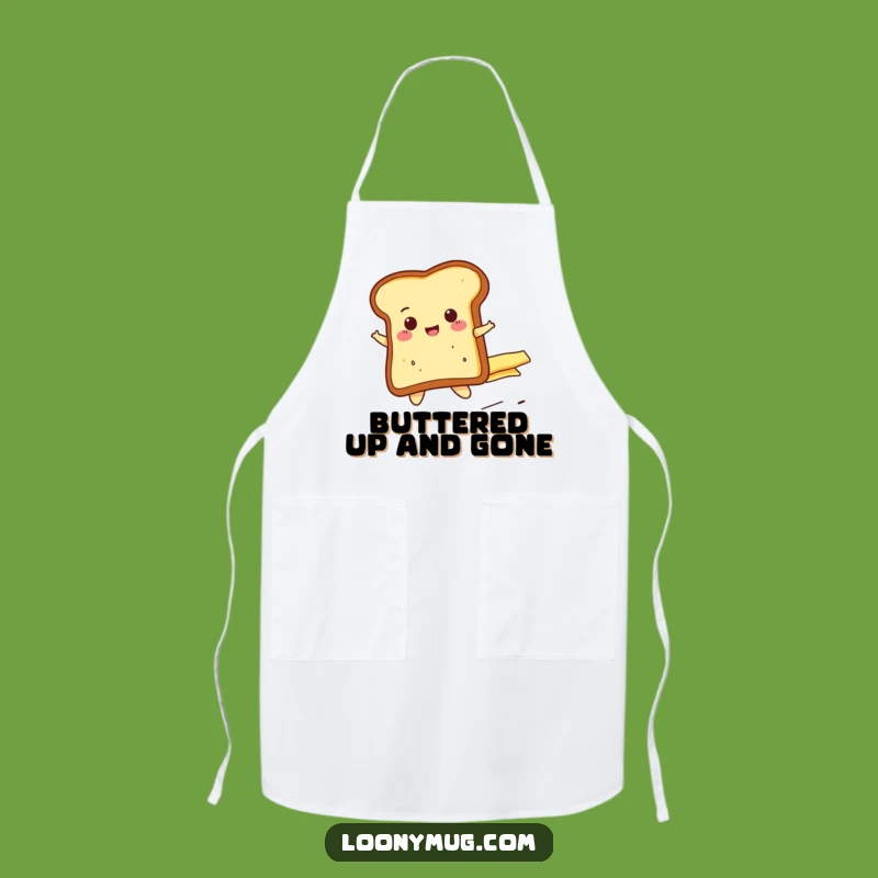 Funny Cheerful Toast Butter Ride Apron - Kitchen Humor for Breakfast Lovers!