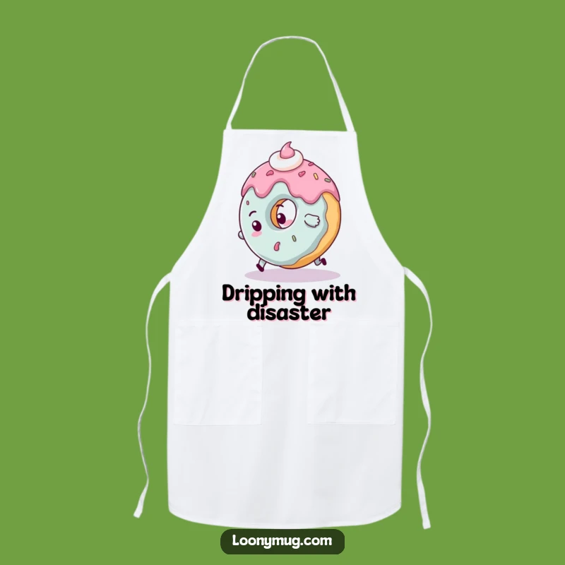 Funny Clumsy Donut Apron: Tripping Kitchenware for Messy Cooks