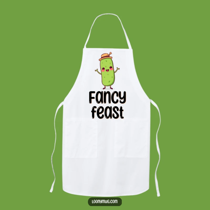 Funny Dancing Pickle Top Hat Apron: Cook and Groove with Hilarious Style!