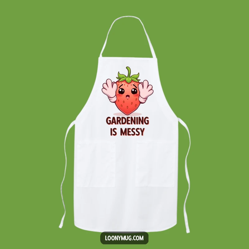 Funny Gardening Strawberry Apron: Protect Your Clothes with Humorous Garden Style