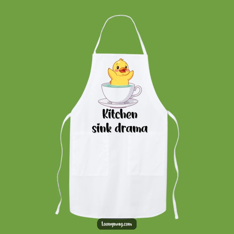 Funny Rubber Duck Teacup Apron: Cook with Confidence and a Quack of Humor
