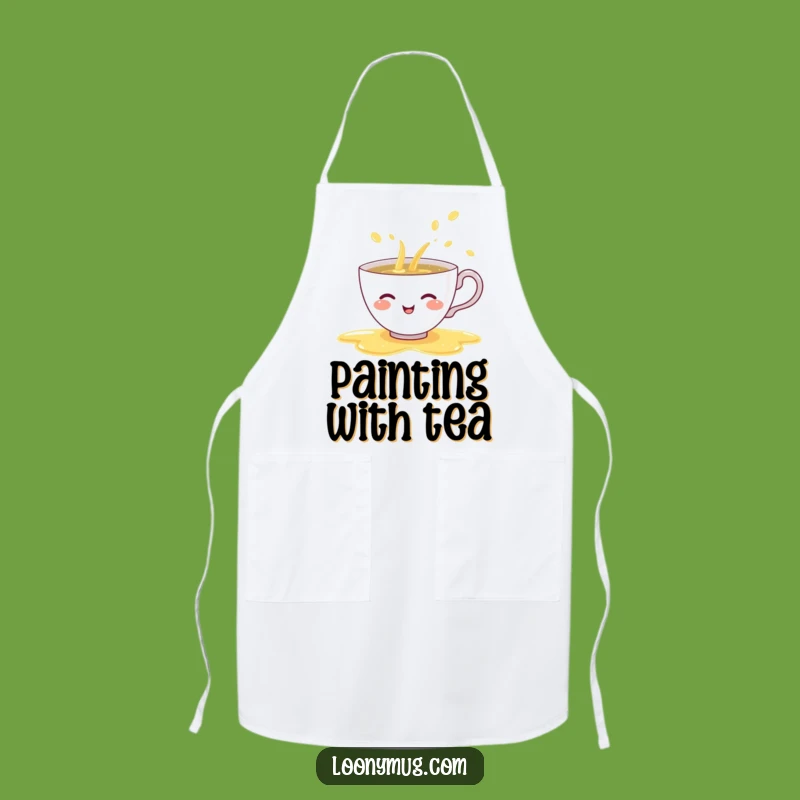 Funny Shy Teacup Apron: Cook with Giggles & Rainbow Splashes