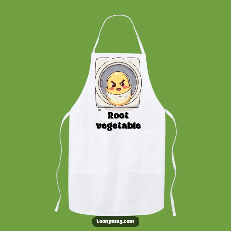 Funny Determined Potato Laundry Chute Apron - Hilarious Kitchen Gift