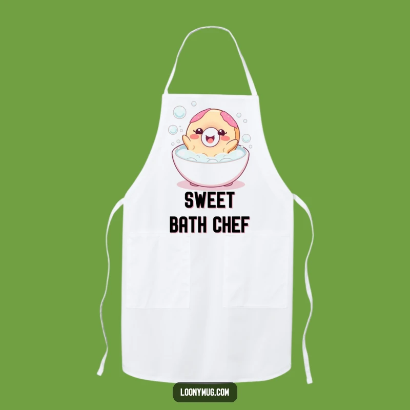 Funny Happy Donut Bubble Bath Apron: Cook with Joyful Bubbles!