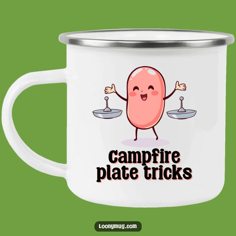 Funny Wobbly Jelly Bean Camping Mug: Outdoor Juggling, Adventurous Funny Gift