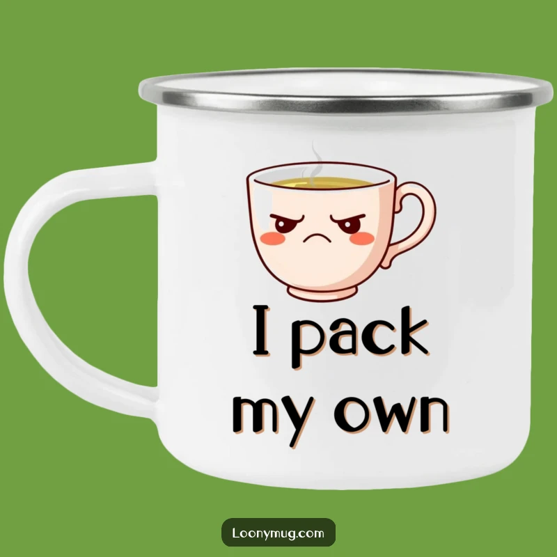 Funny Grumpy Teacup Camping Mug: Sip Your Coffee with Maximum Sarcasm!