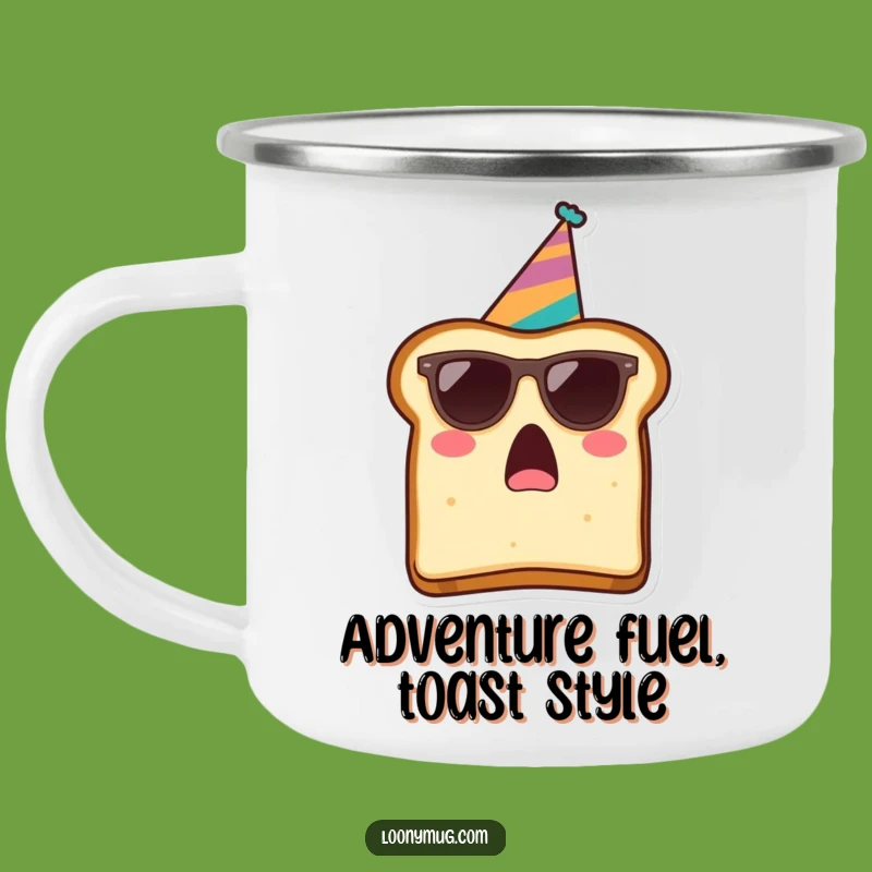 Funny Toast Surprise Party Camping Mug: Enjoy Hot Drinks with Hilarious Outdoor Vibes