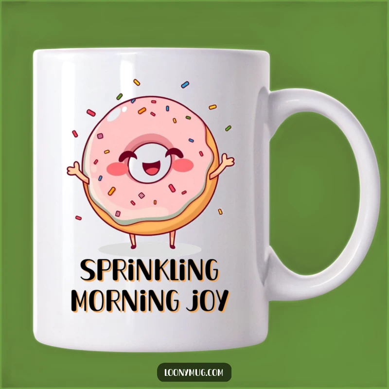 Funny Giggling Donut Mug: Juggling Sprinkles Character Gift for Sweet Fun