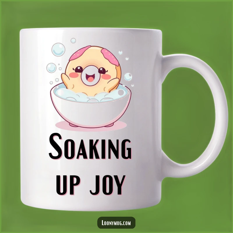 Funny Happy Donut Bubble Bath Mug: Relaxing and Joyful Sips