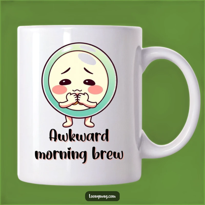 Funny Shy Button Fumble Mug: A Hilarious Gift for Awkward Moments