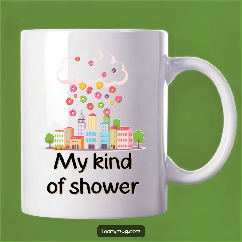 Funny Cloud Donut Rain Mug: A Whimsical Gift for Sweet Treat Lovers
