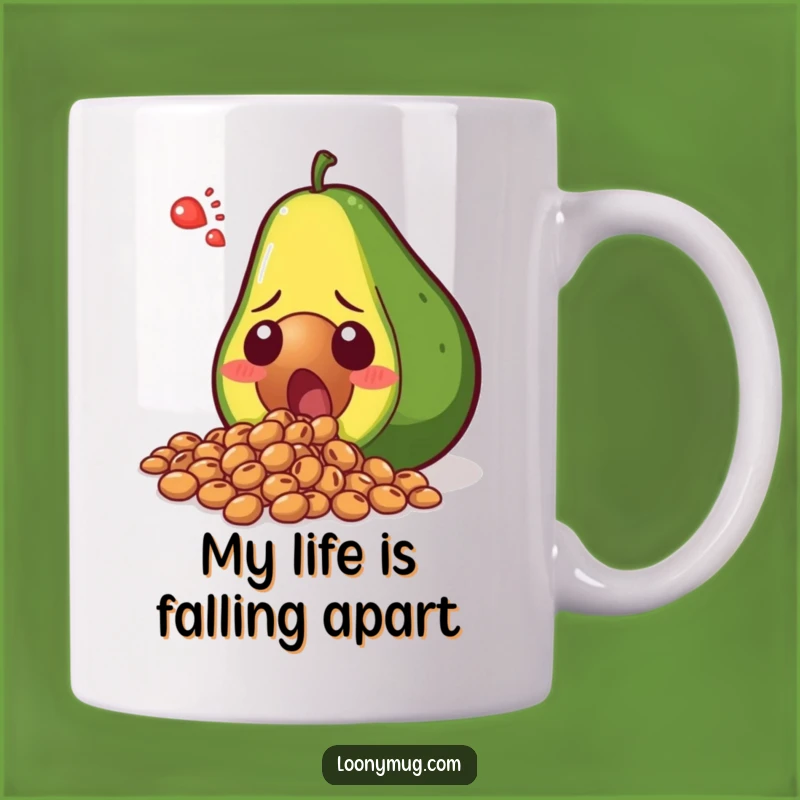 Funny Shocked Avocado Seeds Spill Mug - A Hilarious Gift Idea for Avocado Lovers!