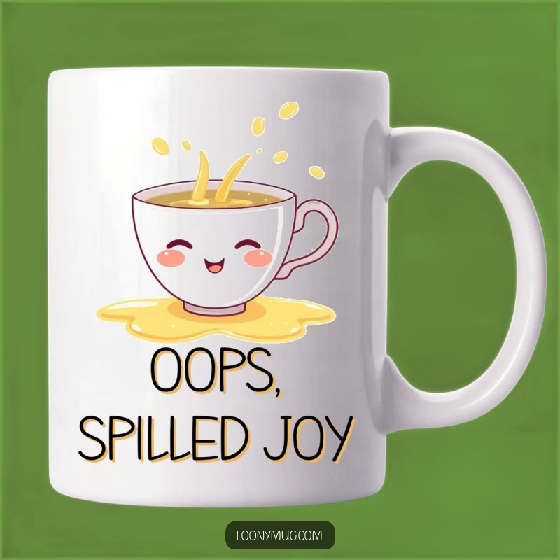 Funny Shy Teacup Mug: Sprinkle Joy with a Rainbow Tea Spill Gift