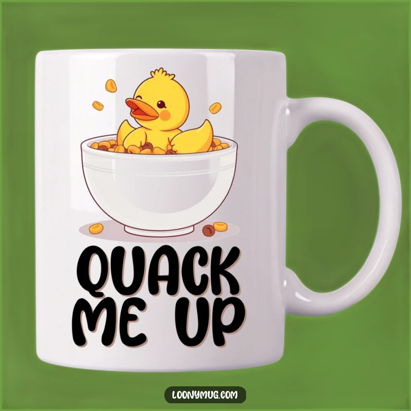 Funny Rubber Ducky Cereal Bowl Mug - Hilarious Breakfast Humor Gift