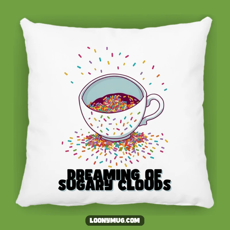 Comforting Funny Sprinkle Pillow - Soft Party Teacup Accent