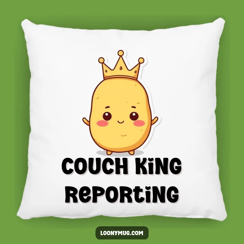 Funny Proud Potato Pillow - Soft Royal Spud Cushion for Cozy Royalty