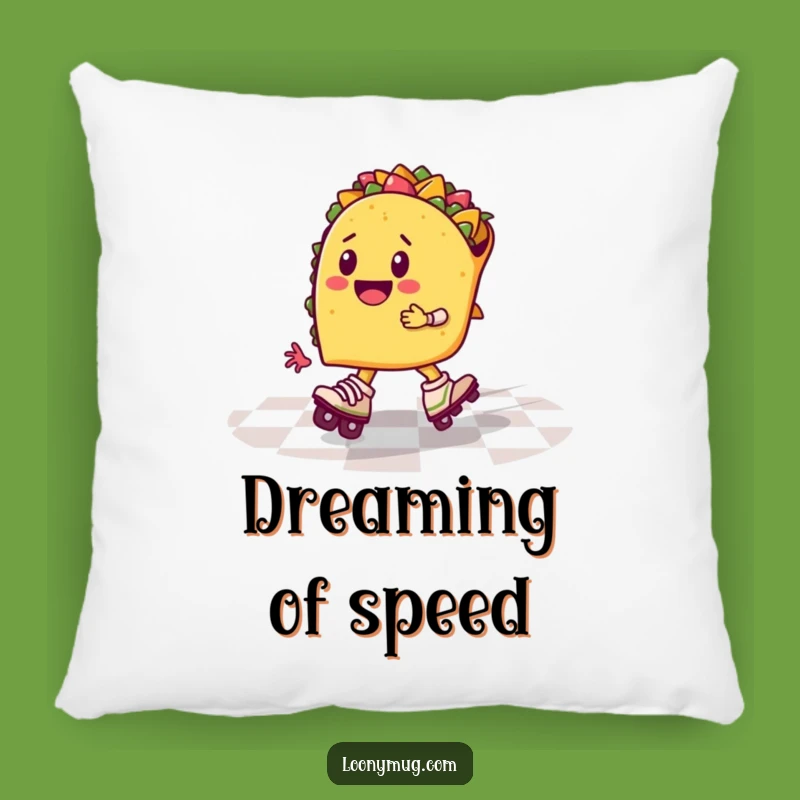 Funny Taco Roller Skates Pillow: Snuggle Up with Hilarious Comfort