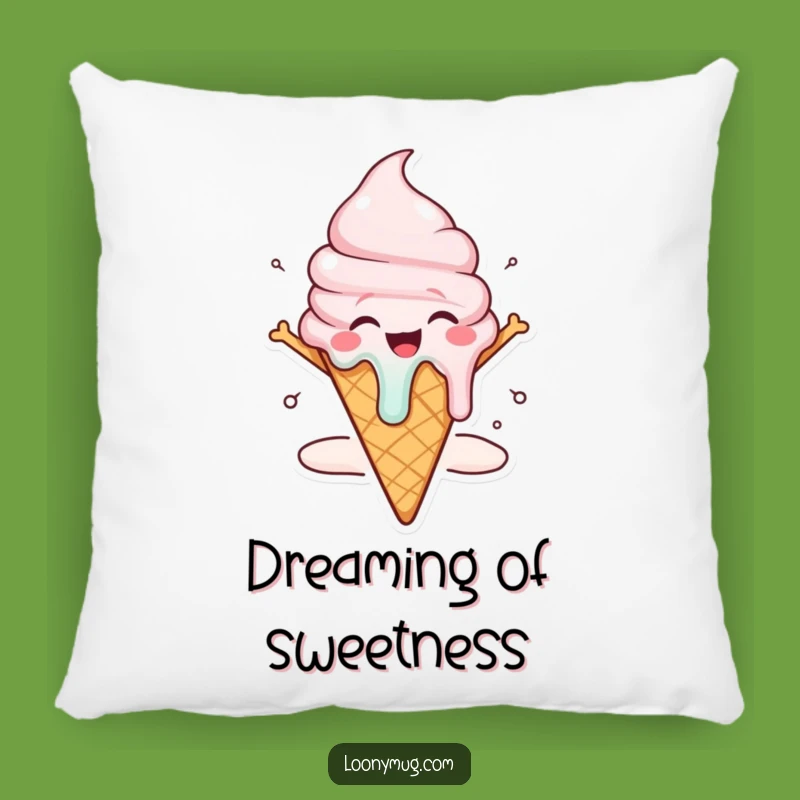 Funny Melting Ice Cream Pillow: Cozy Character Decor for Joyful Spaces