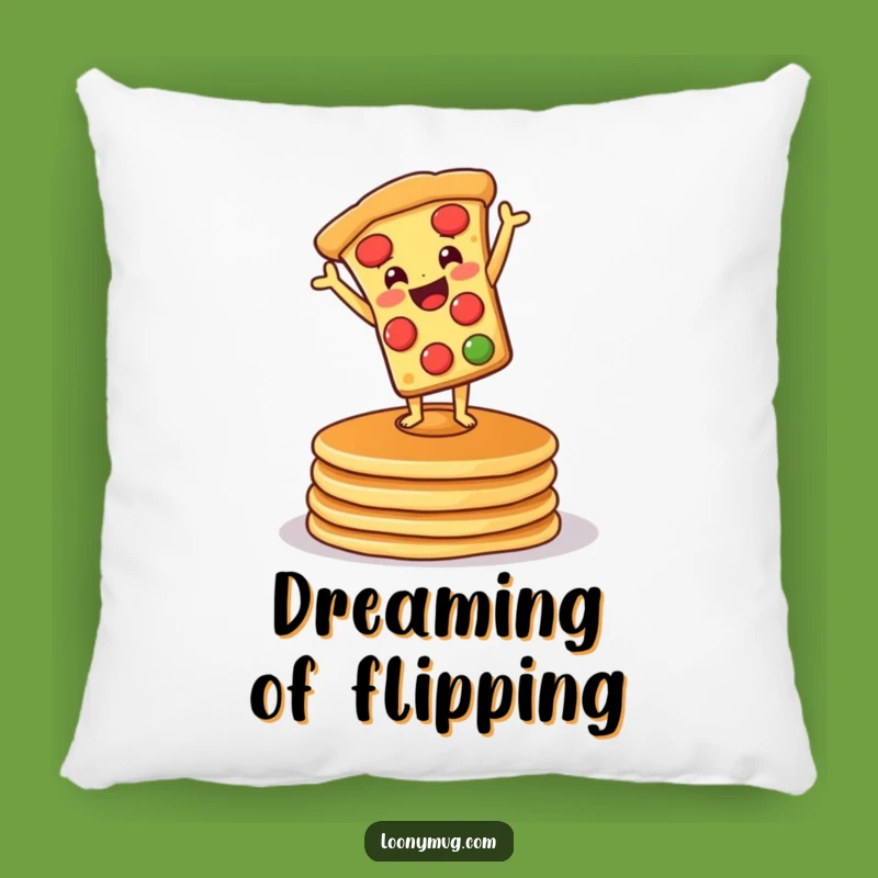 Funny Pizza Pancake Handstand Pillow: Cozy Comical Breakfast Accent Decor
