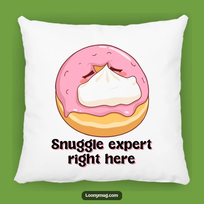 Funny Sleepy Donut Pillow - Ultra-Soft Pastry Cushion for Cozy Comfort