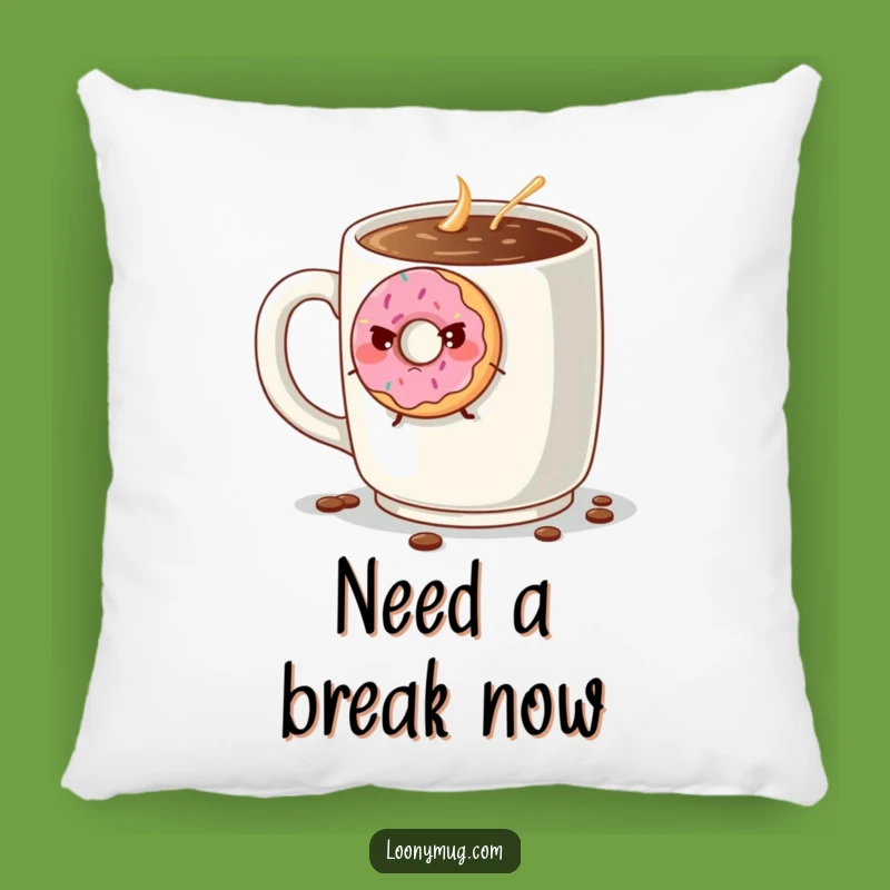 Funny Grumpy Donut Escape Pillow - Cozy Comfort & Hilarious Decor Combo