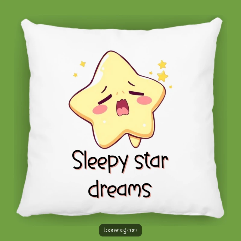 Funny Sleepy Star Pillow: Cozy Yawning Character Cushion for Relaxation