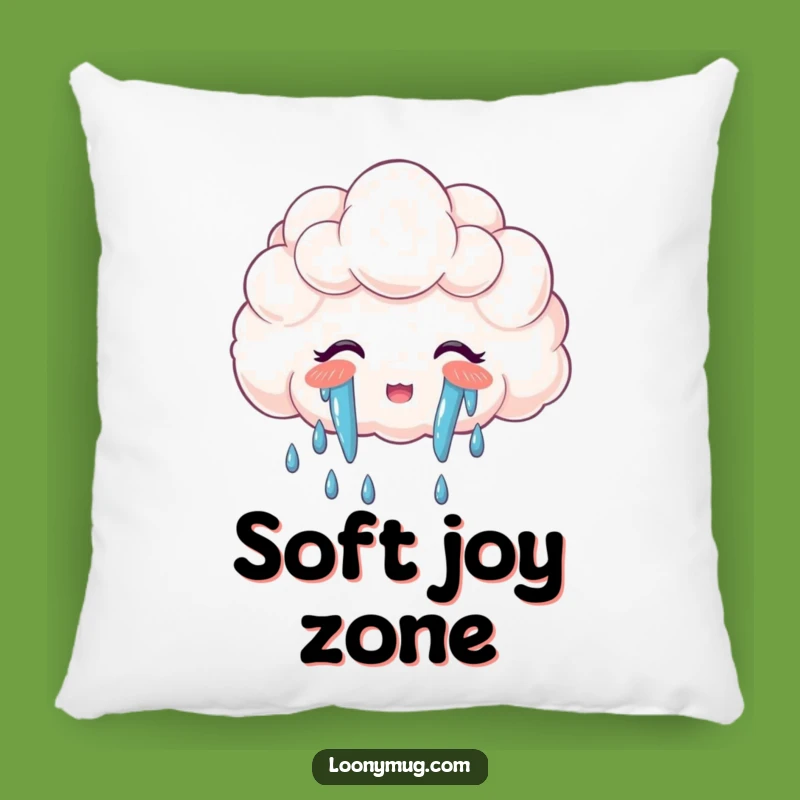 Funny Cloud Rainbow Tears Pillow: Cozy Comfort with a Splash of Whimsical Joy