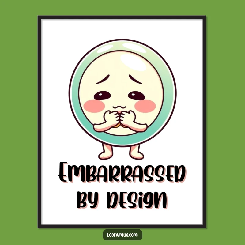 Funny Shy Button Fumble Digital Art: Decorate with Hilarious Bashfulness