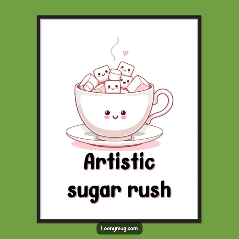 Funny Marshmallow Dance Digital Art Print: Instant Hilarious Wall Decor for a Cheerful Vibe