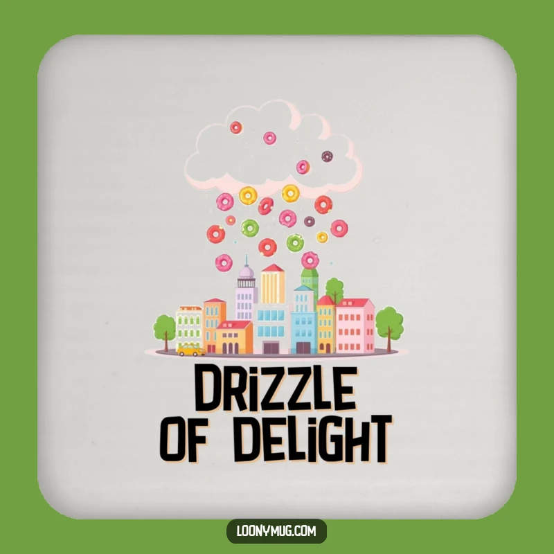 Funny Donut Cloud Coasters (Set of 4): Protect Surfaces with Sweet Humor