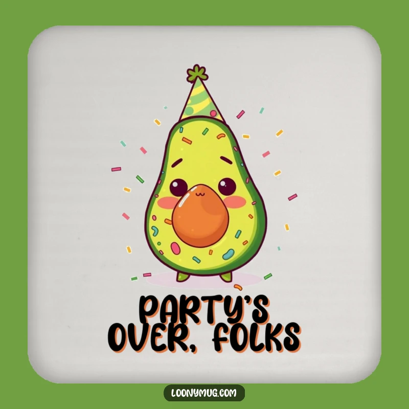 Funny Avocado Party Surprise Coaster: Protect Surfaces with Hilarious Art