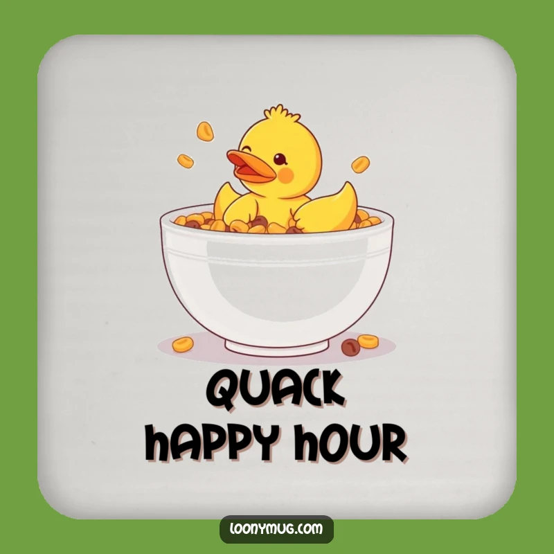 Funny Rubber Ducky Cereal Bowl Coaster - Humorous Accessory Gift