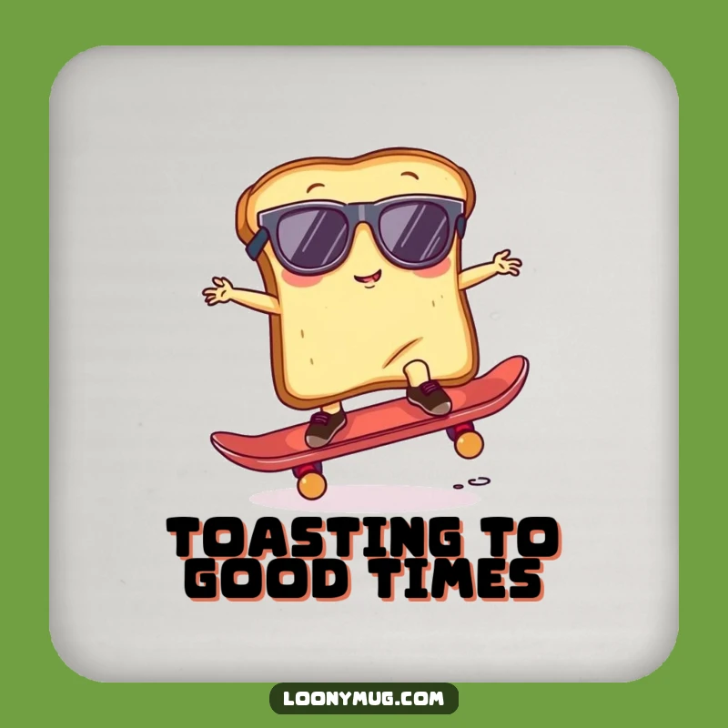 Funny Toast Coaster - Skater Bread Protection Set