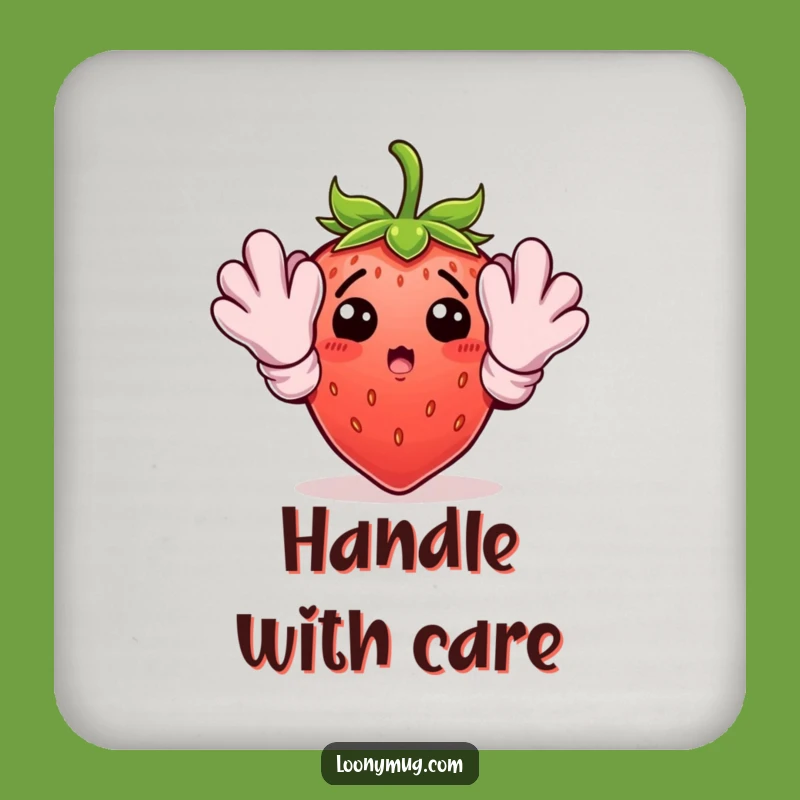 Funny Gardening Strawberry Coaster: Protect Surfaces with Humorous Garden Charm