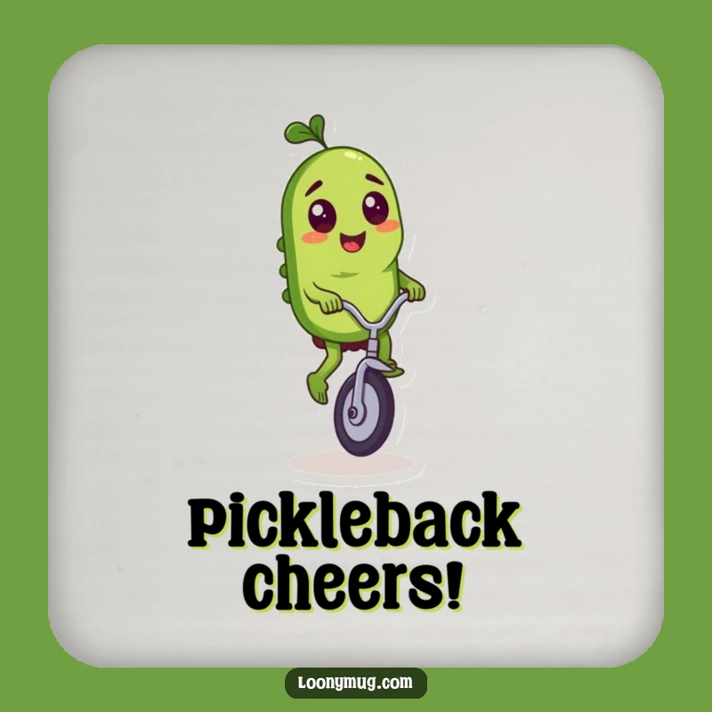Funny Pickle Unicycle Coaster - Mischievous Drink Protector