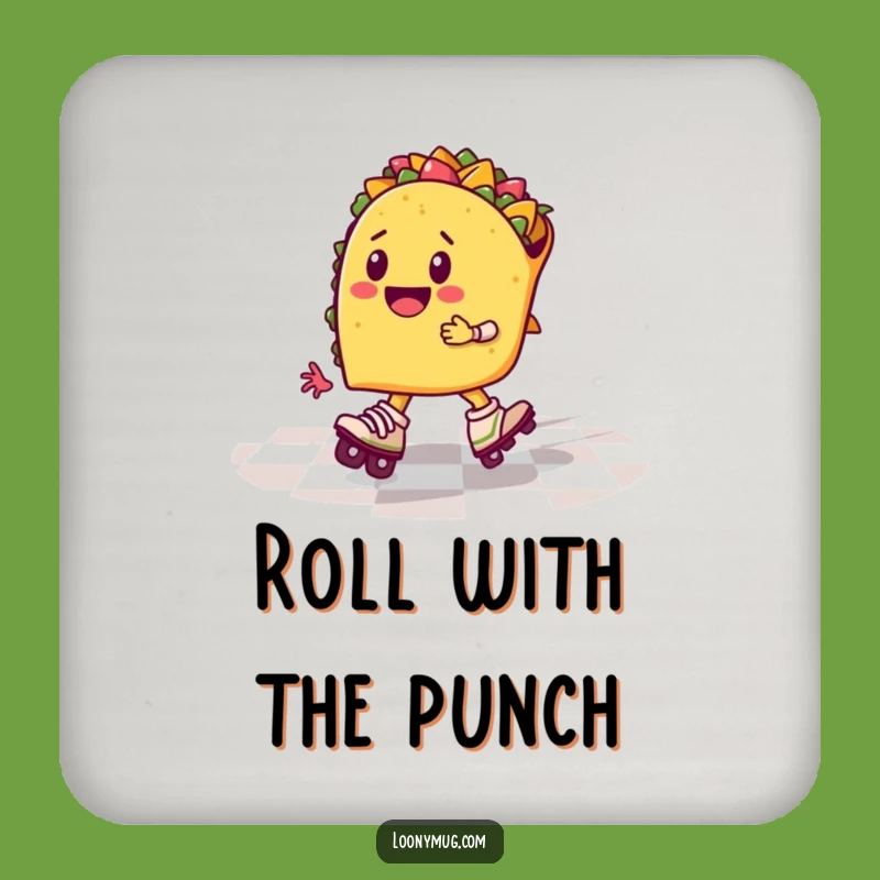 Funny Taco Roller Skates Coaster: Protect Surfaces with Hilarious Art