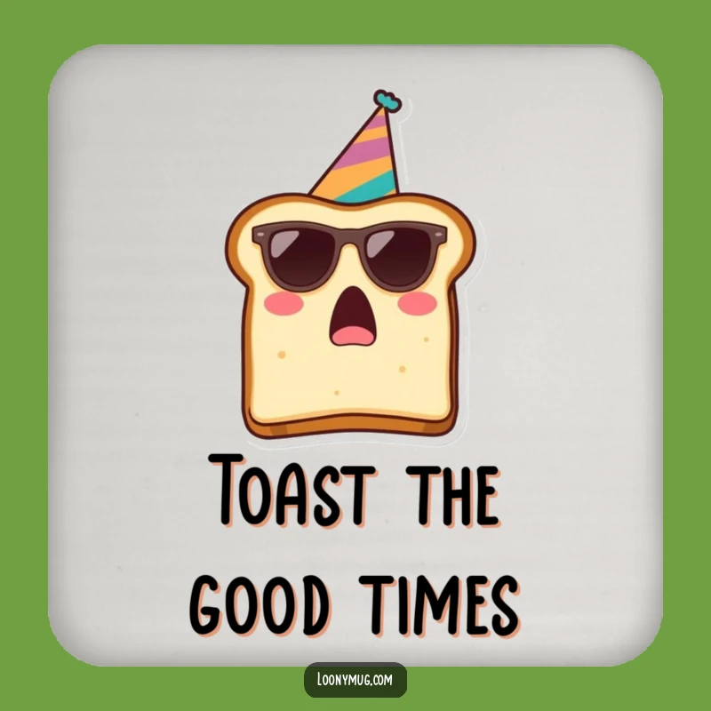 Funny Toast Surprise Party Drink Coaster: Protect Surfaces with Hilarious Breakfast Charm