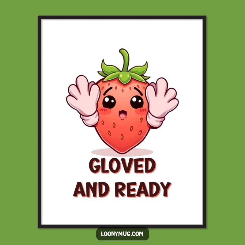 Funny Gardening Strawberry Poster: Brighten Your Walls with Quirky Garden Humor