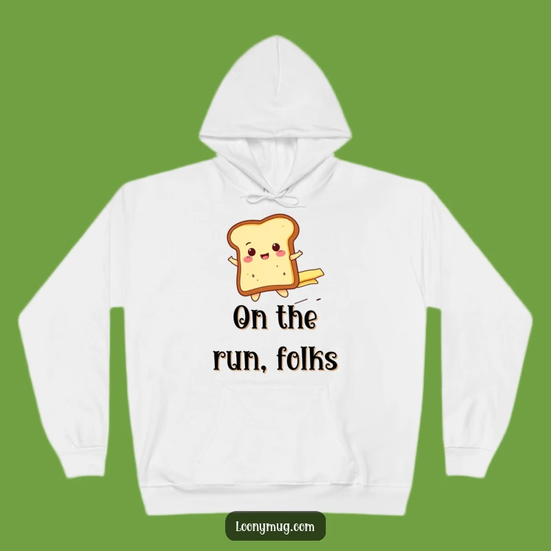 Funny Cheerful Toast Butter Ride Hoodie - Cozy & Hilarious Breakfast Wear!