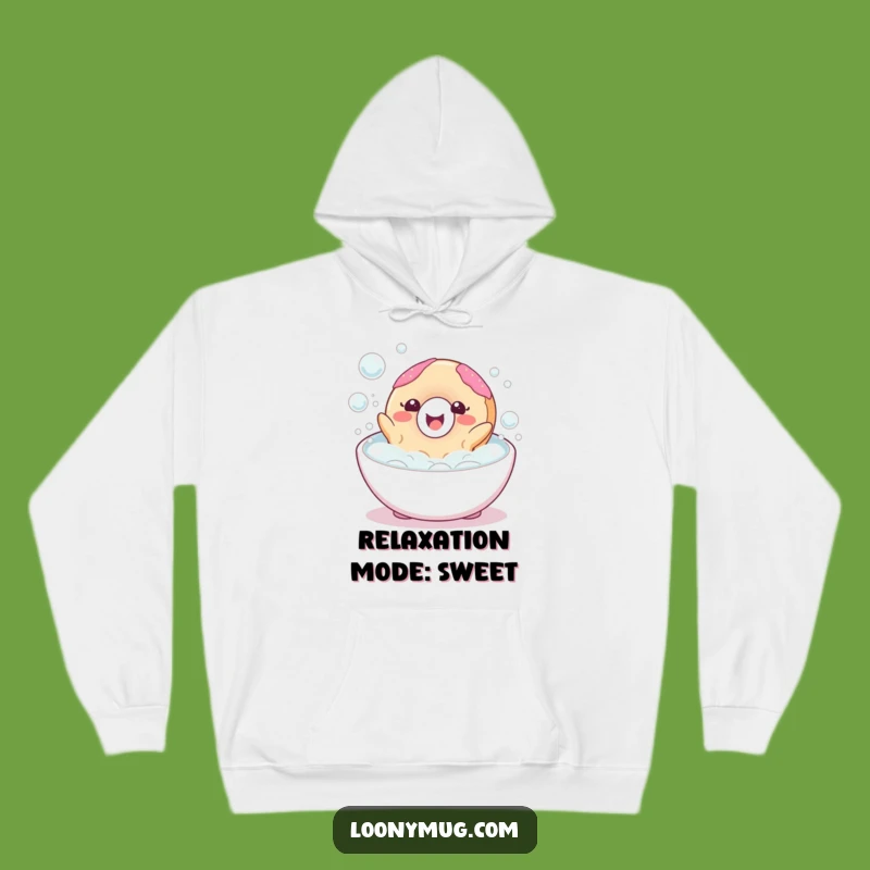 Funny Happy Donut Bubble Bath Hoodie: Cozy Relaxation Guaranteed