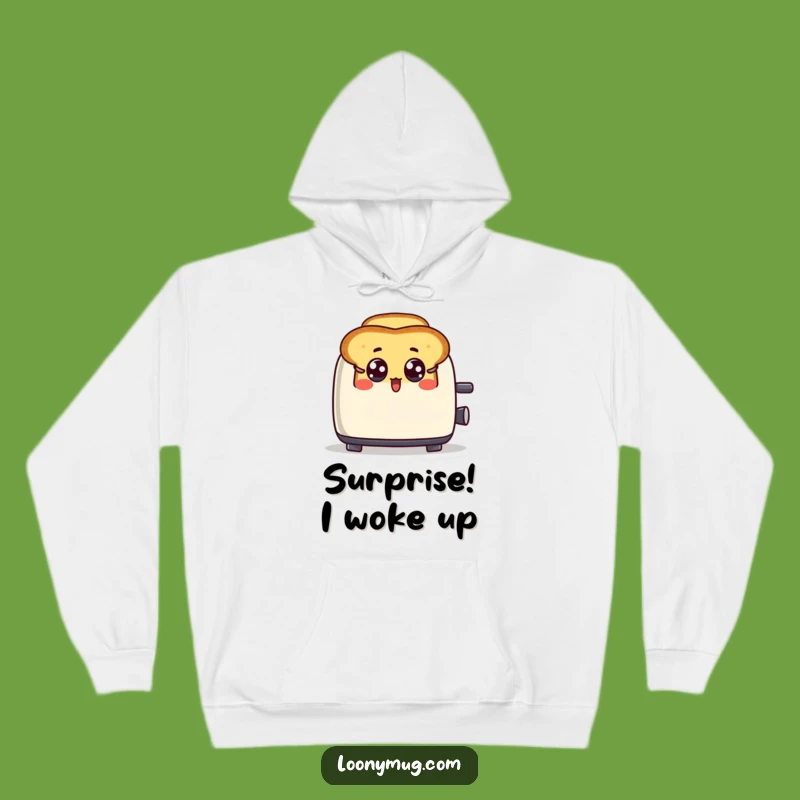 Funny Surprised Toast Hoodie - Cozy Breakfast Surprise Gift Hoodie
