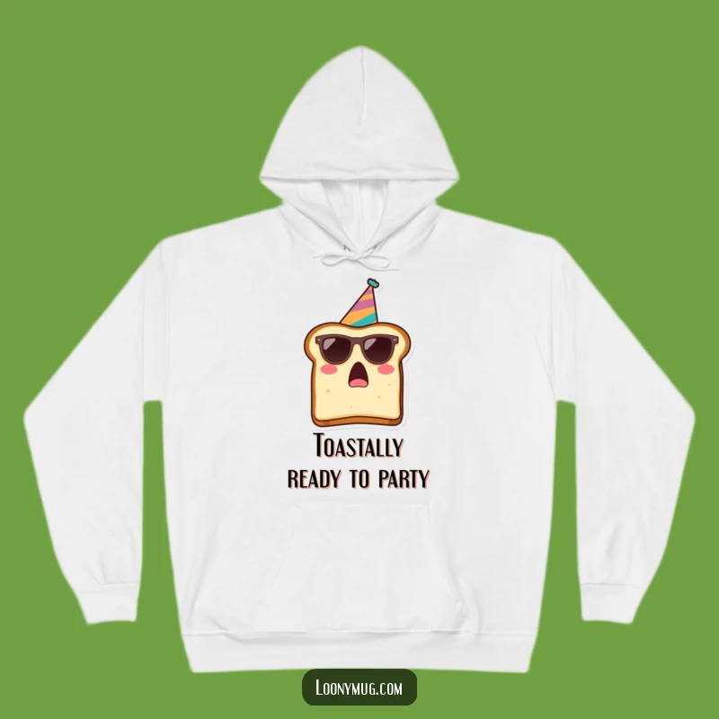 Funny Toast Surprise Party Hoodie: Cozy Up in Hilarious Breakfast-Themed Comfort