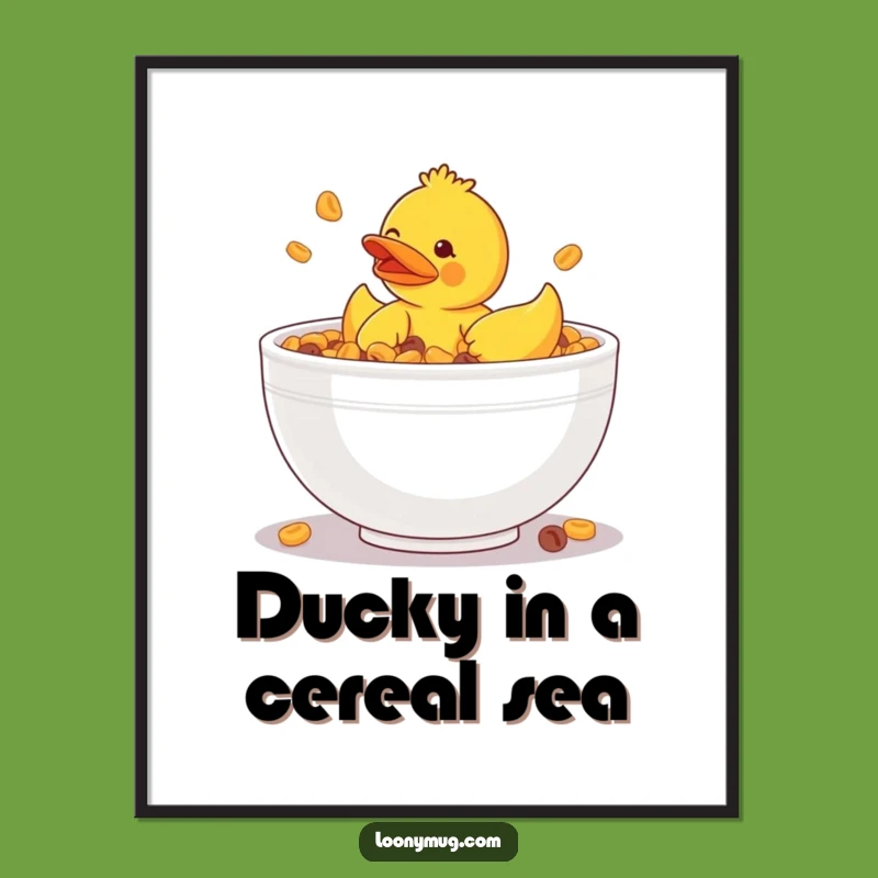 Free Printable Wall Art: Ducky's Breakfast Plunge Downloadable Art