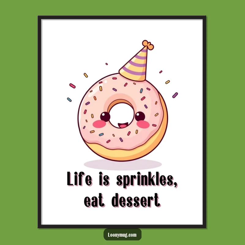 Free Printable Wall Art: Funny Donut Party Art, Humorous Downloadable Decor