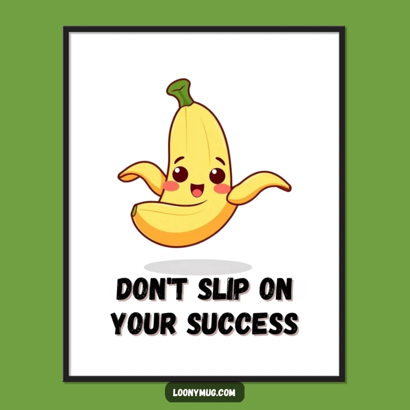 Free Printable Wall Art: Slipping Banana Peel Funny Downloadable Art Gift!