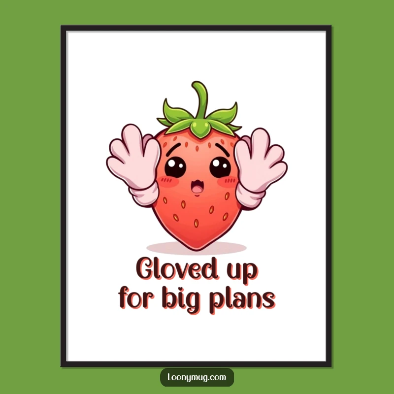 Free Printable Gardener Strawberry Wall Art - Funny Garden Decor Downloadable Poster