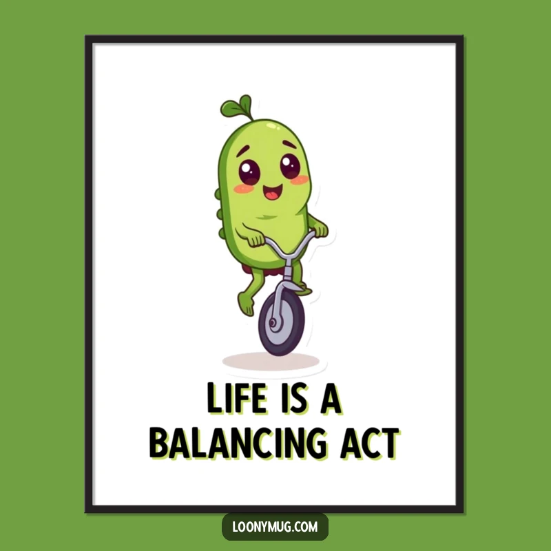 Pickle Unicycle Funny Wall Art - Free Printable Flair Downloadable Decor