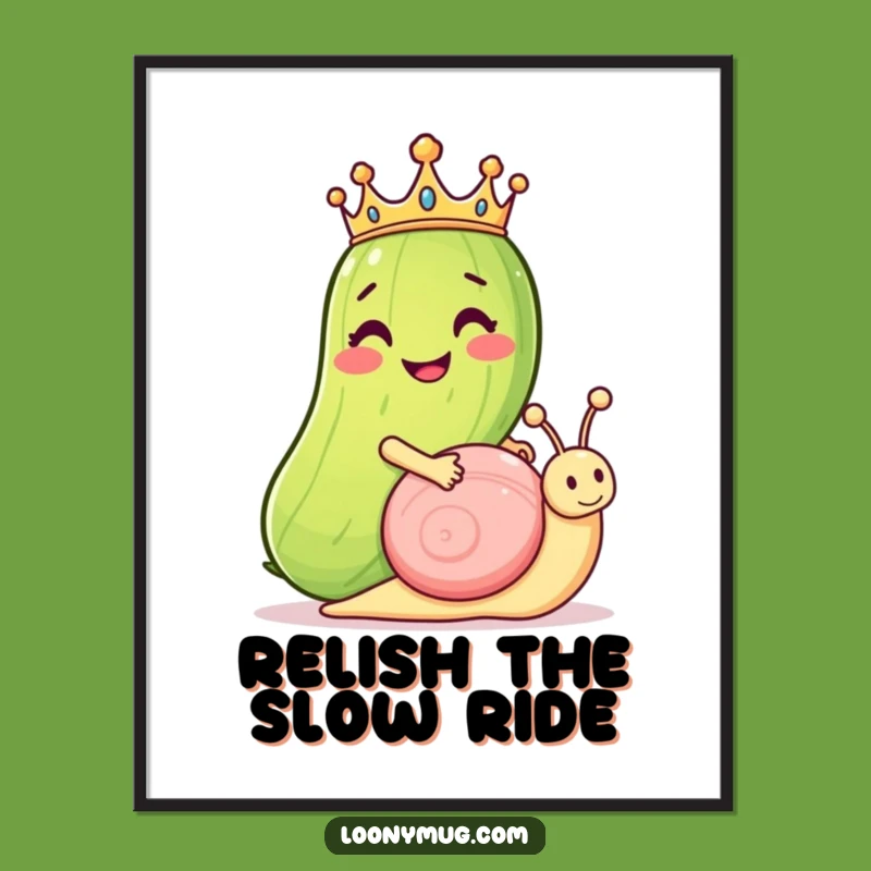 Free Printable Pickle Wall Art: Crown, Snail, Funny Downloadable Decor